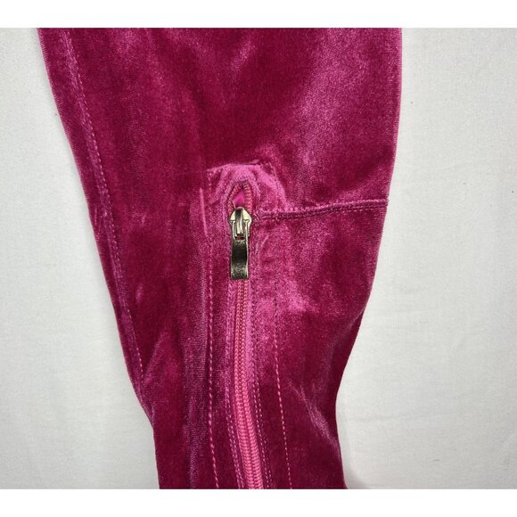 Over The Knee Velvet Boots Womens 6.5 US EU 37 Barbie Pink Pointed Toe Stiletto - Picture 9 of 16